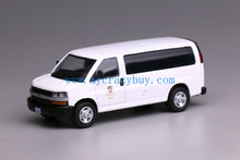 Load image into Gallery viewer, 596 1:64 White GMC Express 3500 Police Van Model Diecast Metal Car New Collection