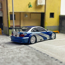 Load image into Gallery viewer, DCM 1:64 NFS Silver Blue M3 GTR E46 Coupe Sports Model Diecast Metal Car New Collection