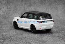 Load image into Gallery viewer, WHELART 1:64 2018 White Black Top Range Rover Sports Model Diecast Metal Car