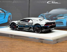 Load image into Gallery viewer, LJM 1:64 White Black Chiron Racing Sports Model Diecast Resin Car New Collection