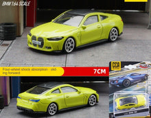 Load image into Gallery viewer, CCA 1:64 Yellow M4 Coupe Racing Sports Model Toy Diecast Metal Car BN