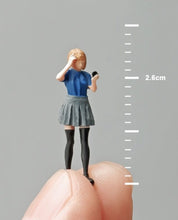 Load image into Gallery viewer, 1:64 Painted Figure Mini Model Miniature Resin Diorama Sand Uniform Girl Lady New