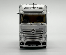 Load image into Gallery viewer, 1:64 Silver AMG Actros Gigaspace 4x2 Trailer Truck Model Diecast Metal Car