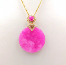Load image into Gallery viewer, Nature Jade Round Pendant Necklace Gift For Woman Jewelry charm Blessing Lucky P
