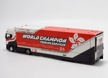 Load image into Gallery viewer, 1:64 Scania S730 World Enclosed Double Deck Truck Model Diecast Metal Car New Collection