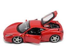 Load image into Gallery viewer, Bburago 1:24 Red 458 Italia Racing Sports Model Toy Diecast Metal Car BN