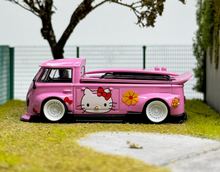 Load image into Gallery viewer, Flame 1:64 Pink VW T1 RWB Pickup Camper Kombi Model Diecast Metal Car New Collection