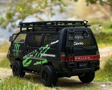 Load image into Gallery viewer, Autobots 1:64 Black 4WD Delica L300 Camper Sports Van Model Diecast Metal Car