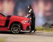Load image into Gallery viewer, 1:24 Painted Figure Model Miniature Resin Diorama Sand Sexy Underwear Lady Black