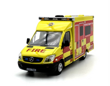 Load image into Gallery viewer, OXFORD 1:76 Yellow Benz Fire Rescue Vehicle Van Truck Model Diecast Metal Car New