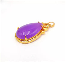 Load image into Gallery viewer, Nature Purple Jade Pendant Necklace Gift Jewelry charm Blessing Lucky Elegant G