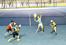 Load image into Gallery viewer, 1:64 Painted Figure Mini Model Miniature Resin Diorama Sport Tennis Lady Man Set
