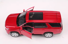 Load image into Gallery viewer, Maisto 1:26 Red 2021 Chevrolet Tahoe Full Size SUV Model Diecast Metal Car