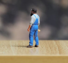 Load image into Gallery viewer, 1:64 Painted Figure Model Miniature Resin Diorama Sand Brace Denim Man Worker