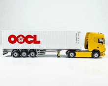 Load image into Gallery viewer, UM 1:64 Yellow Scania730S Container Delivery Truck Model Diecast Metal Car BN
