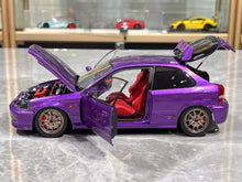 Load image into Gallery viewer, MH 1:18 Purple Civic Type R EK9 B16B Vtec Engine Model Diecast Metal Car New Collection