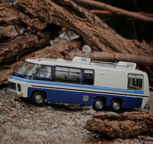 Load image into Gallery viewer, MK 1:64 Blue APA GMC Motor Home Road Trip RV Van Model Diecast Resin Car New Collection