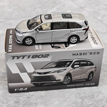 Load image into Gallery viewer, Masdi 1:64 Silver Sienna MPV Mini Van Sports Model Diecast Metal Car New Collection