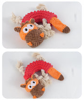Load image into Gallery viewer, Dog Squeaky Toys Animal Chew Puppy Fluffy Rope Toy Durable Teeth Grinding Pet