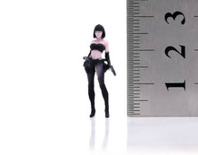 Load image into Gallery viewer, 1:64 Painted Figure Model Miniature Resin Diorama Sand Lady Girl Assassin Black