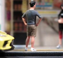 Load image into Gallery viewer, 1:64 Painted Unpainted Figure Model Miniature Resin Diorama Sand Akimbo Man Boy