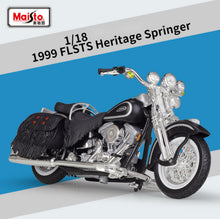 Load image into Gallery viewer, Maisto 1:18 1999 FLSTS Heritage Softail Springer Model Metal Motorcycle
