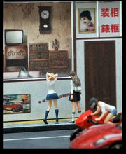 Load image into Gallery viewer, 1:64 Painted Figure Mini Model Miniature Resin Diorama Short Hair Uniform Girl