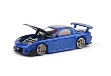 Load image into Gallery viewer, Poprace 1:64 Blue JDM RX-7 FD RE Amemiya Sports Model Diecast Metal Car New Collection