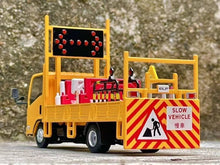 Load image into Gallery viewer, DBGT 1:64 Yellow lsuzu ELF Road Construction Truck Model Diecast Metal Car New Collection
