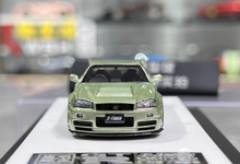 Load image into Gallery viewer, BZMW 1:64 Green Skyline GTR R34 NISMO Z-Tune Sport Model Diecast Resin Car New Collection