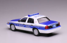 Load image into Gallery viewer, 1:64 596 Blue Boston Police Crown Victoria CV Model Diecast Metal Car New Collection