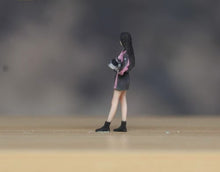 Load image into Gallery viewer, 1:64 Painted Figure Model Miniature Resin Diorama Sand Trendy Girl with Helmet