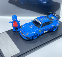 Load image into Gallery viewer, MC 1:64 Blue Dinosaur RWB 993 Figure Sports Model Diecast Metal Car Box New Collection