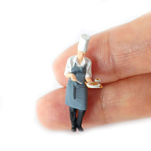 Load image into Gallery viewer, 1:64 Painted Figure Mini Model Miniature Resin Diorama Kitchen Staff Work Chef