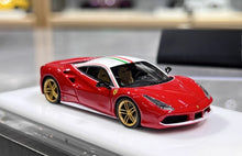 Load image into Gallery viewer, 1:64 CL Red 488 GTB White Hard Top 70th Sports Model Diecast Resin Car New Collection