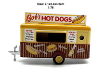 Load image into Gallery viewer, 1:76 Bob's Hot Dogs Trailer Model Diecast Metal Vending Car New