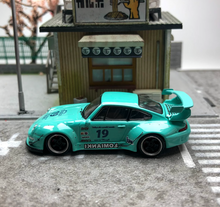 Load image into Gallery viewer, 1:64 Blue RWB 993 #19 Racing Sports Classic Model Diecast Metal Car New