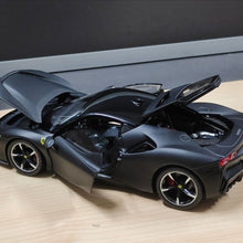 Load image into Gallery viewer, Bburago 1:24 Black SF90 Stradale Racing Sports Model Toy Diecast Metal Car BN