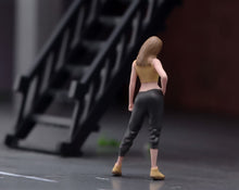 Load image into Gallery viewer, 1:64 Painted Figure Model Miniature Resin Sand Beauty Girl Sporty Yellow Top