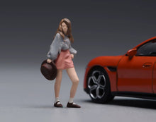 Load image into Gallery viewer, 1:64 Painted Figure Model Miniature Resin Diorama Toy Sand Trendy Walking Girl