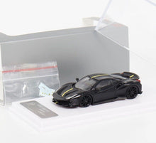 Load image into Gallery viewer, DCM 1:64 Black Novitec 488 Pista Racing Sports Model Diecast Metal Car New