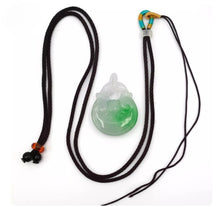 Load image into Gallery viewer, Nature Jade Ingot Pendant Necklace Gift Jewelry charm Blessing Lucky Wealth a