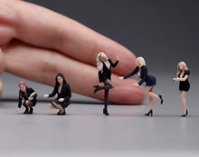 Load image into Gallery viewer, 1:64 Painted Figure Model Miniature Resin Diorama Toy Sand Sexy Lady Black Suit
