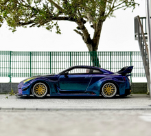 Load image into Gallery viewer, CM 1:64 Purple Carbon GT-R R35 LBWK Racing Sports Model Diecast Metal Car New Collection