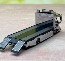 Load image into Gallery viewer, MT 1:64 Silver Dekotora Flatbed Tow Truck Sports VIP Model Diecast Metal Car