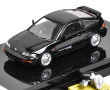 Load image into Gallery viewer, HJ 1:64 JDM Black CR-X SiR EF8 Vtec Engine Sports Model Diecast Metal Car New Collection