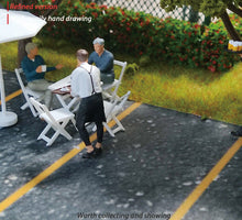 Load image into Gallery viewer, 1:64 Painted Figure Mini Model Miniature Resin Diorama Cafe Restaurant Waiter