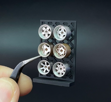 Load image into Gallery viewer, 1:64 Rim Wheel Rack Garage Display Scene Model Resin For Car New
