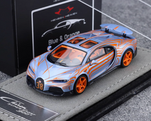 Load image into Gallery viewer, HH 1:64 Blue Orange Chiron Super Sports 300+ Model Diecast Resin Car BN