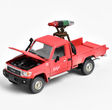 Load image into Gallery viewer, HF 1:64 Red Military LC79 J70 Single Cab Pickup Model Diecast Metal Car New